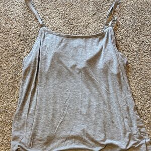 Grey Pajama Spaghetti Strap Top